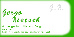 gergo nietsch business card